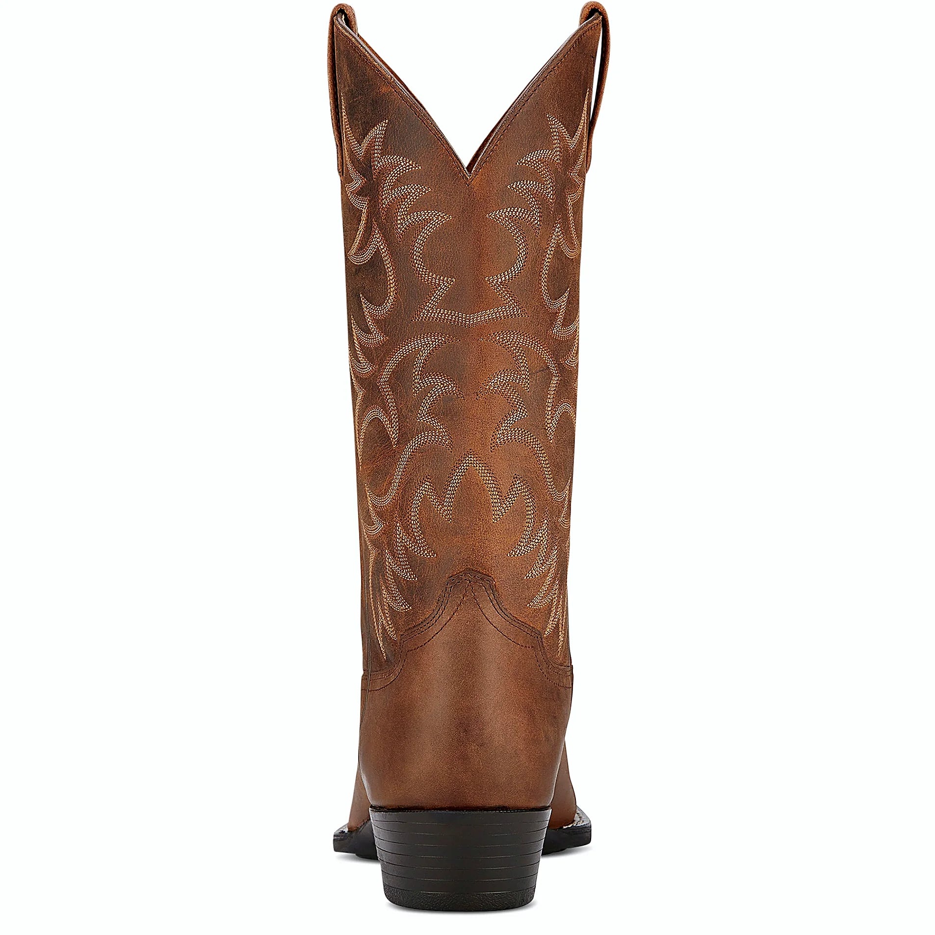 Traditional cowboy boot with an angled cowboy heel