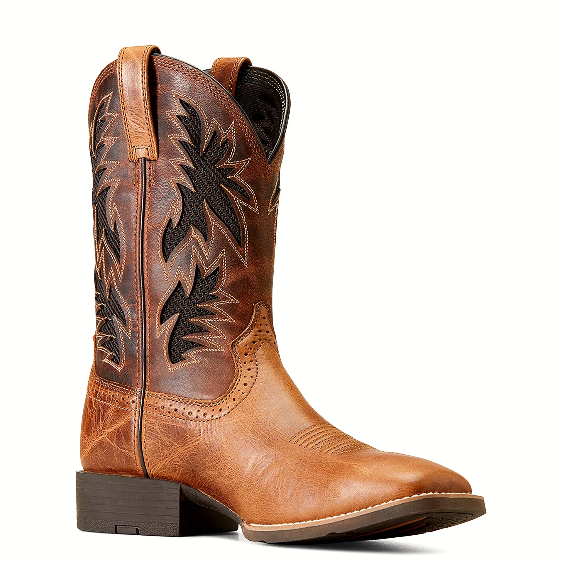 Western boot with a Duratread sole and two-row stitching