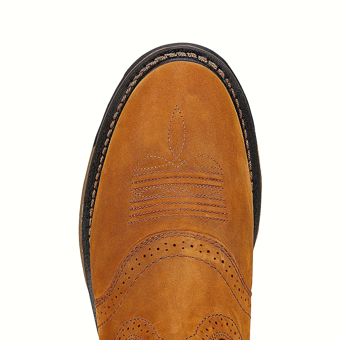 Work boot with a removable cushioning insole