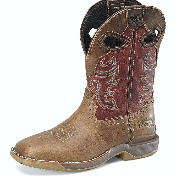 Roper boot with molded pull holes and a mesh lining