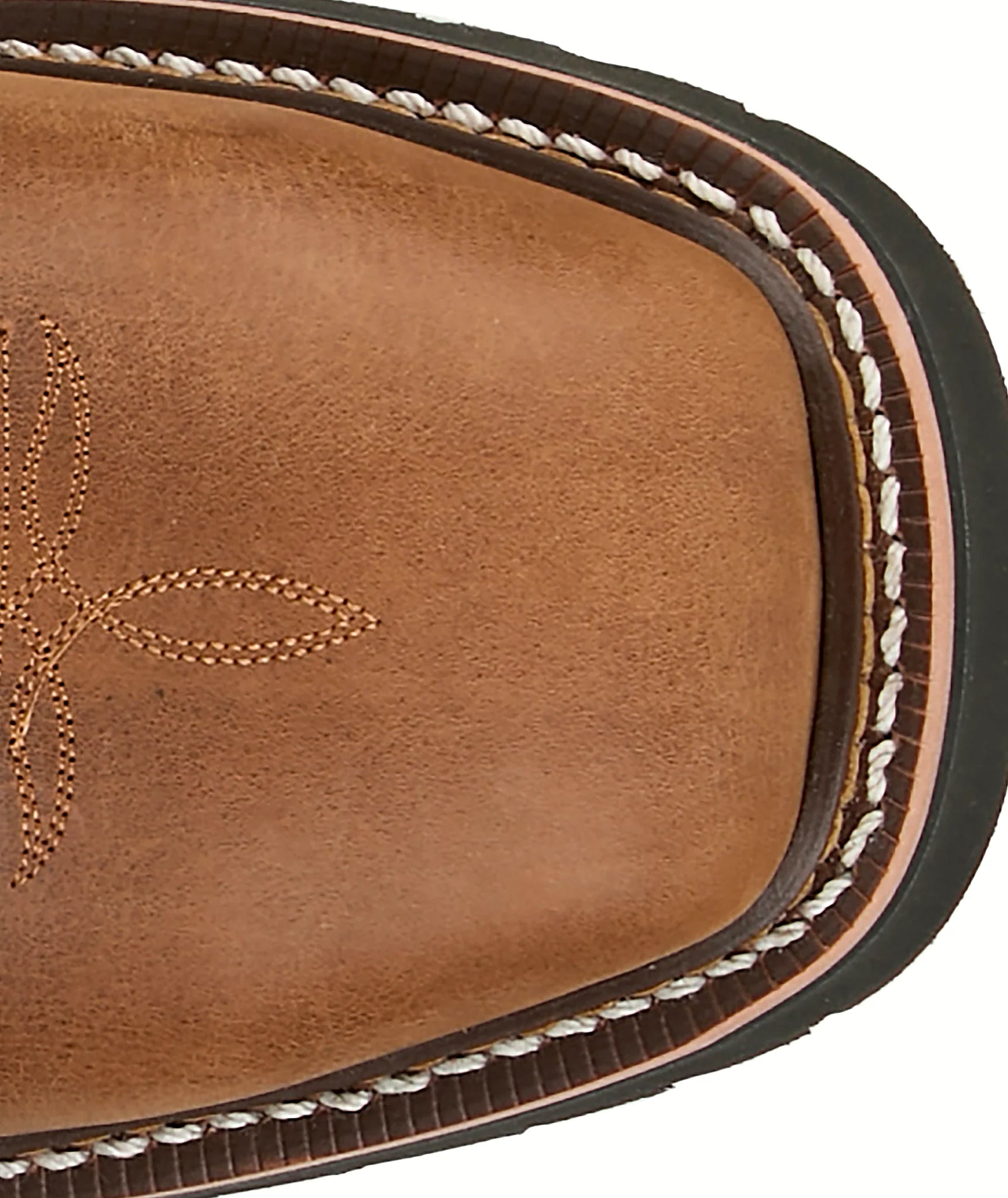 Square toe safety boot with a polyurethane outsole