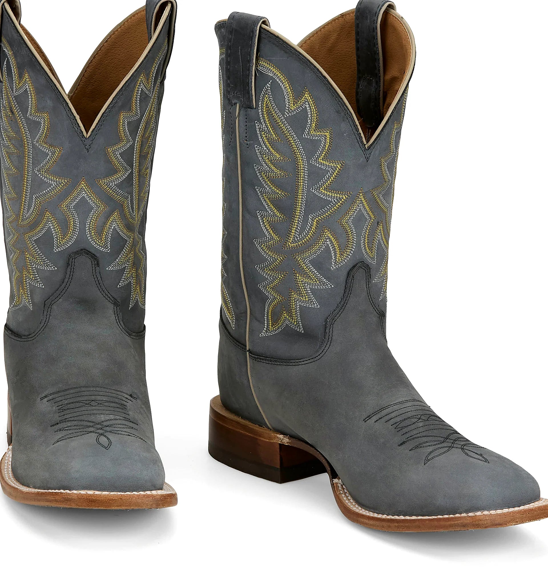 Square toe boot made in the USA with global parts