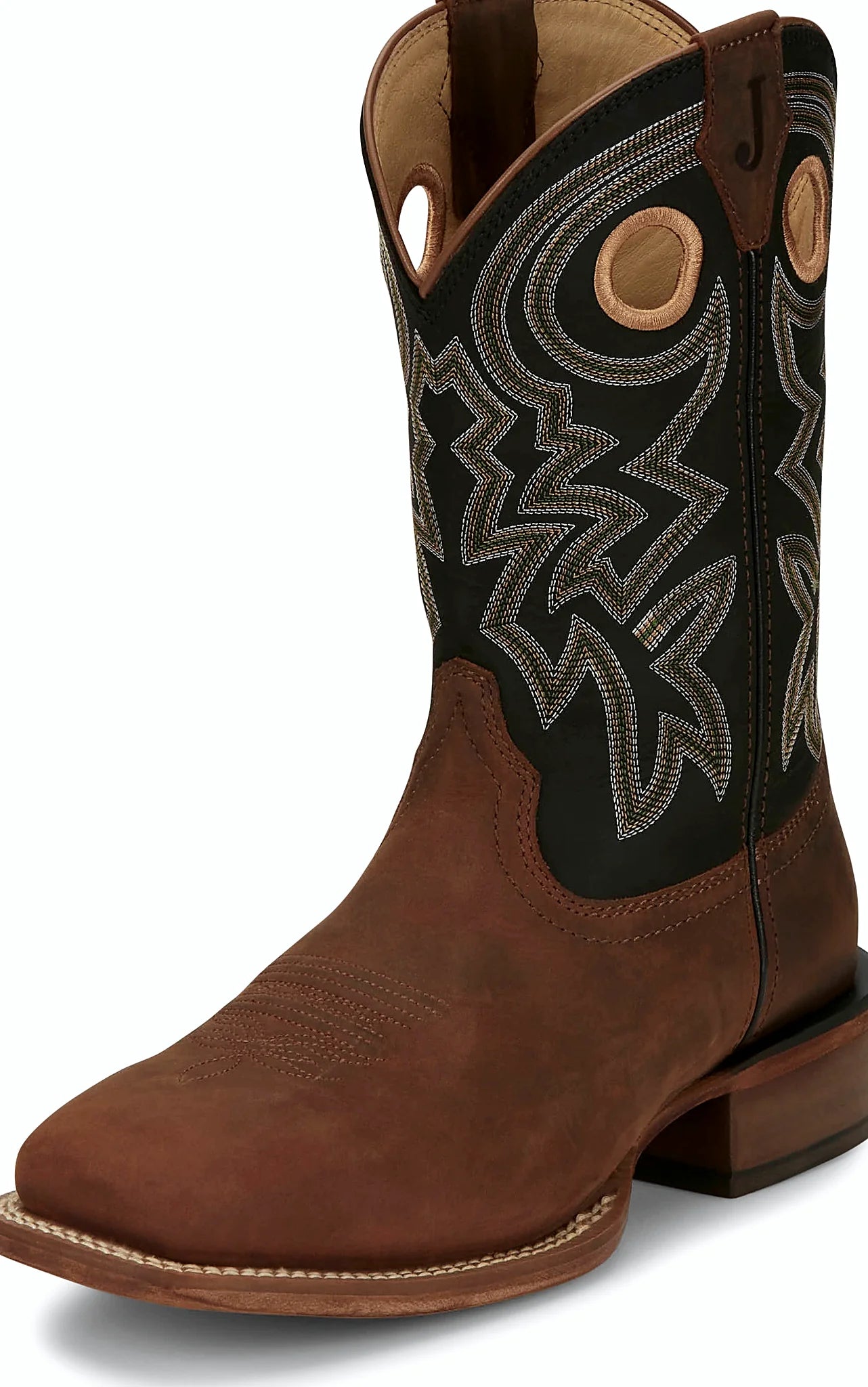 Western boot with a walking block heel