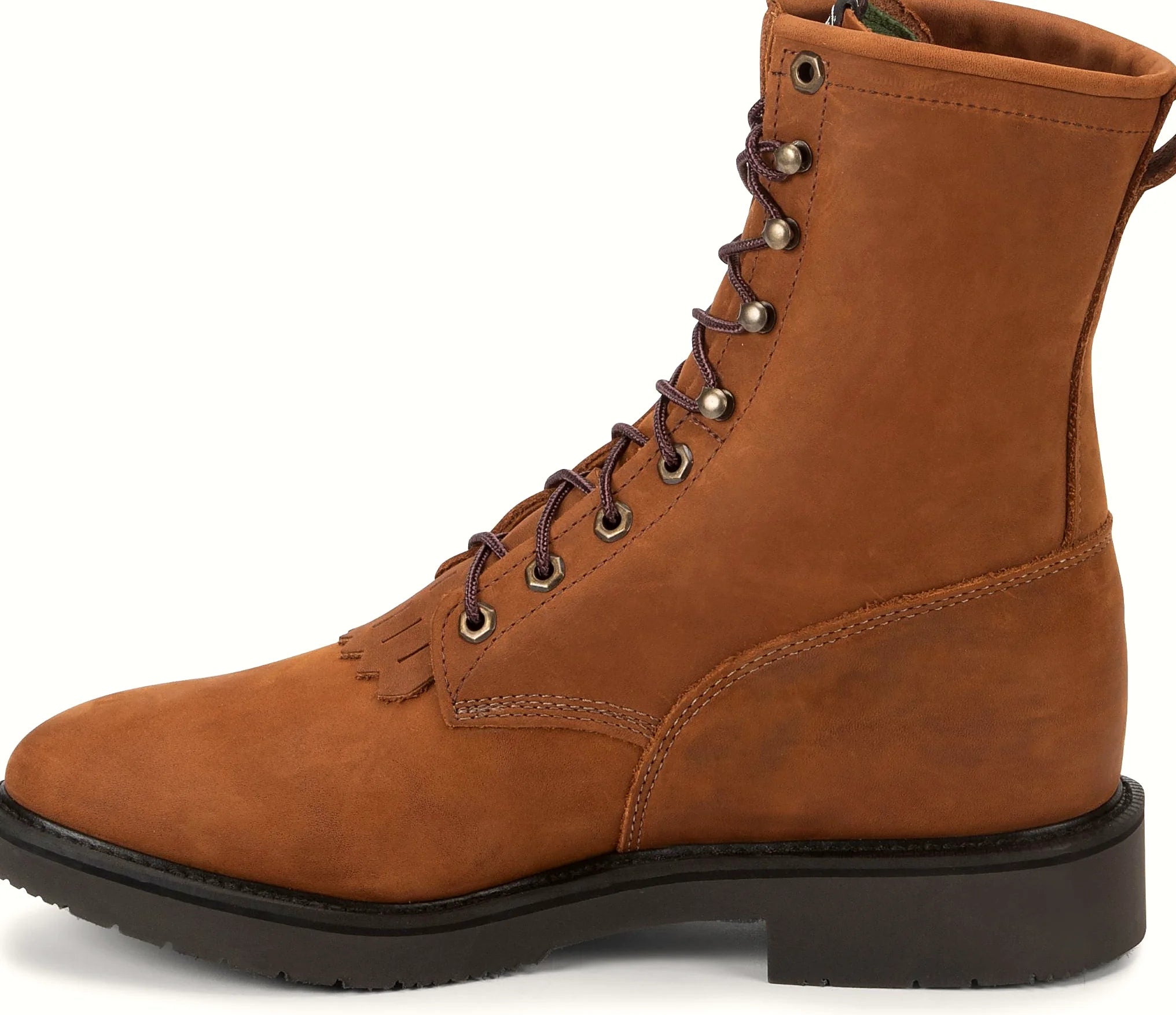 Lace-up work boot in full grain leather