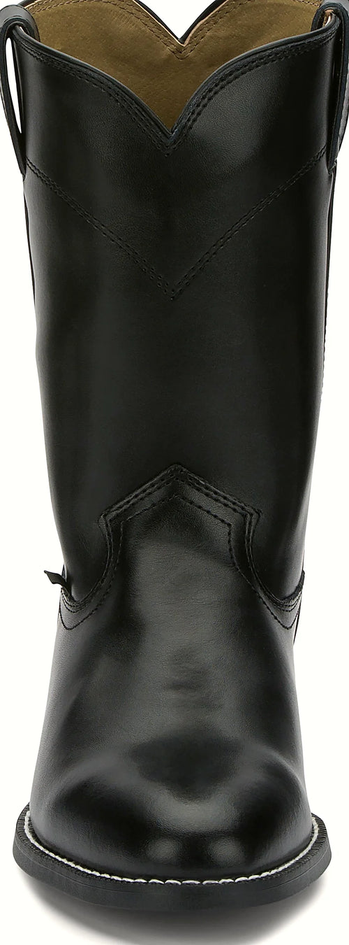 Cowhide boot with a non-leather outsole