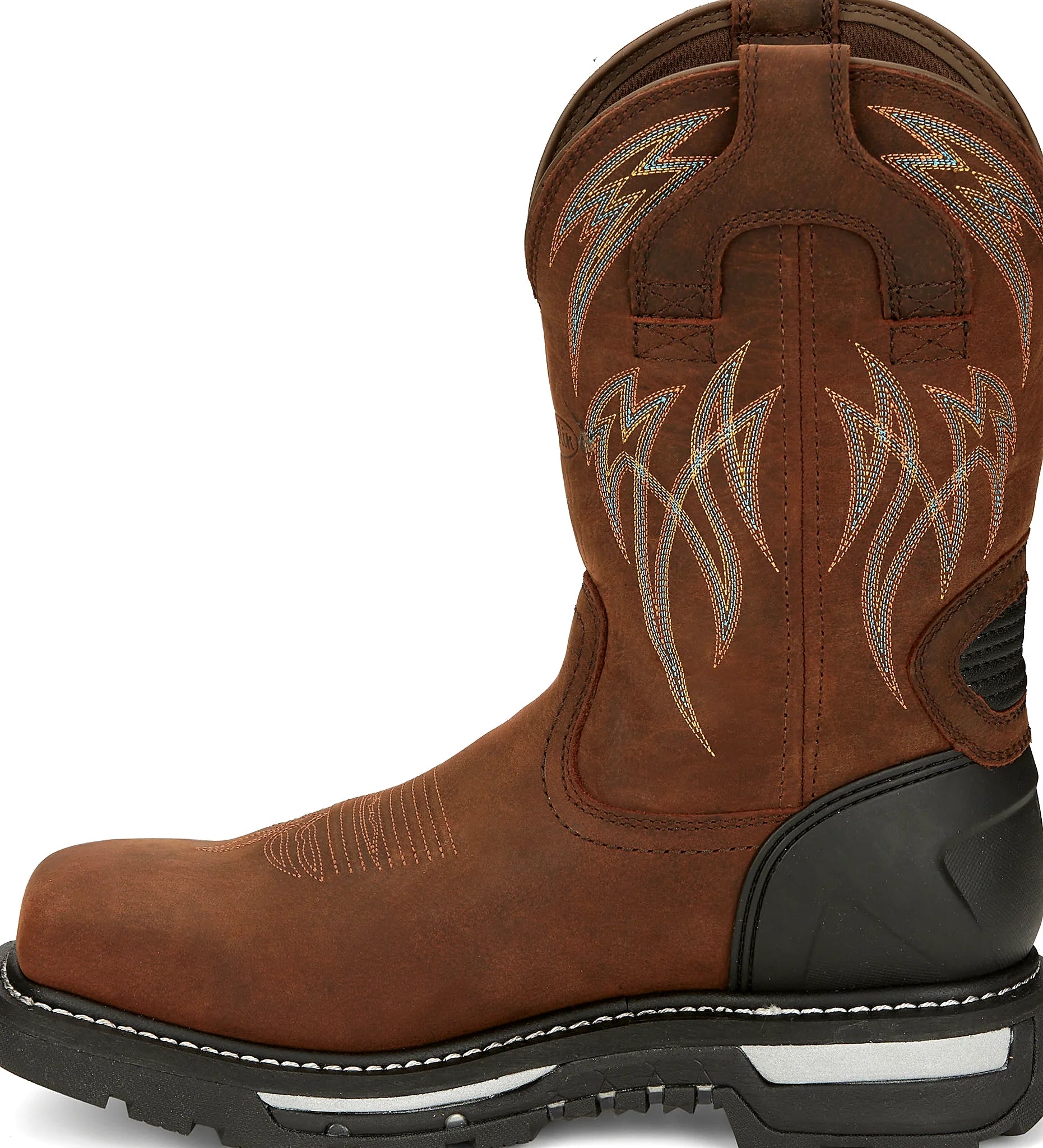 Waterproof work boot with a reflective HiViz outsole