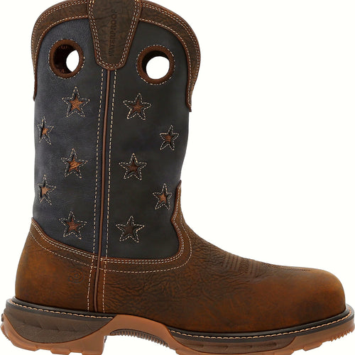 Work boot with a dual-density shock absorbing midsole