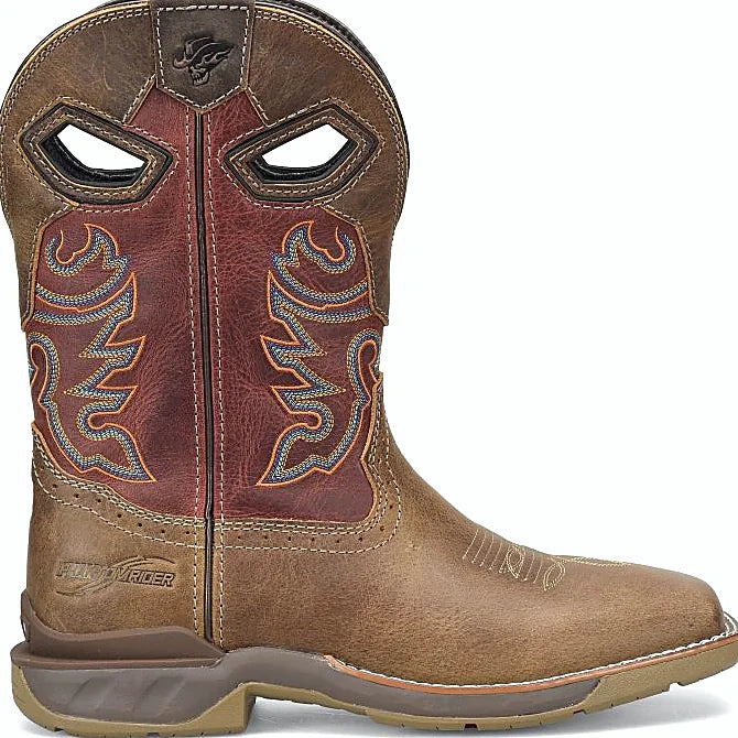 Two-tone leather roper with an EVA midsole