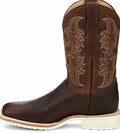 Wide square toe western boot with a crepe outsole