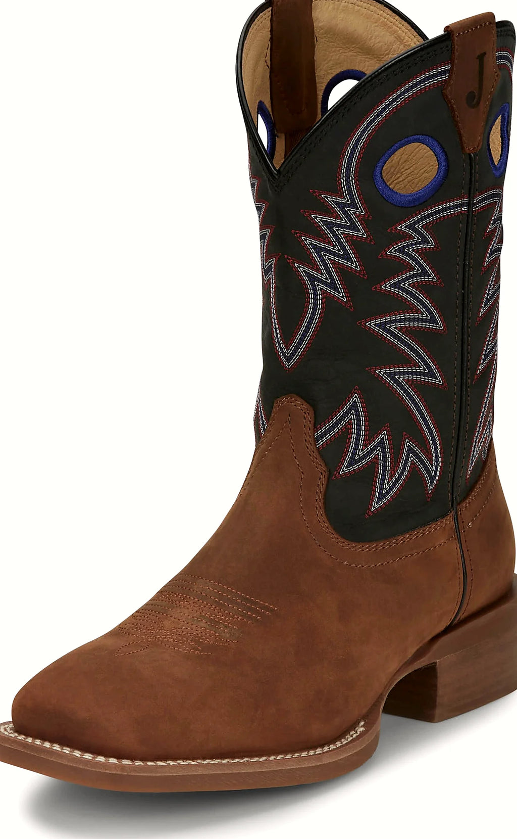 Western boot with a walking block heel