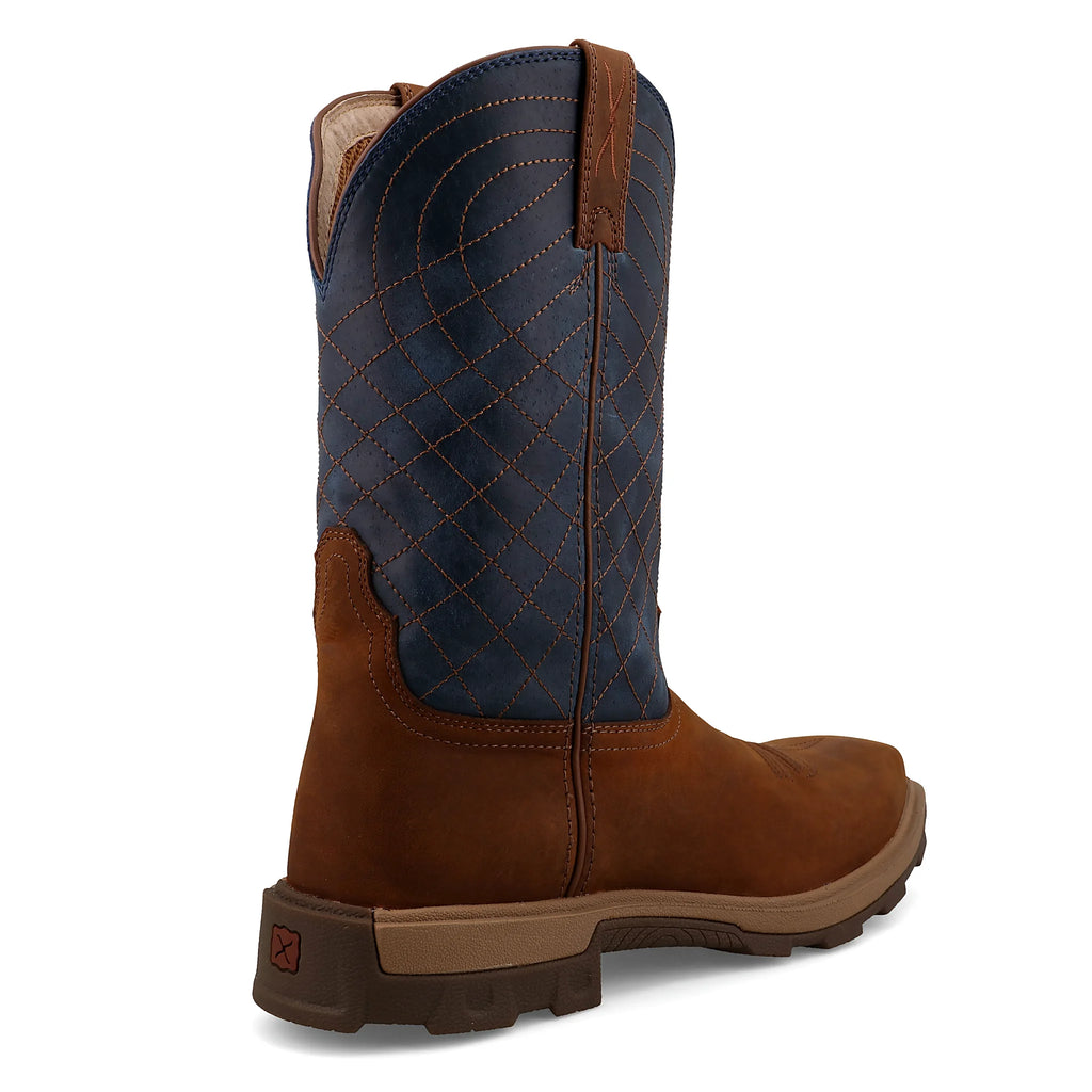 Lightweight work boot with a block heel