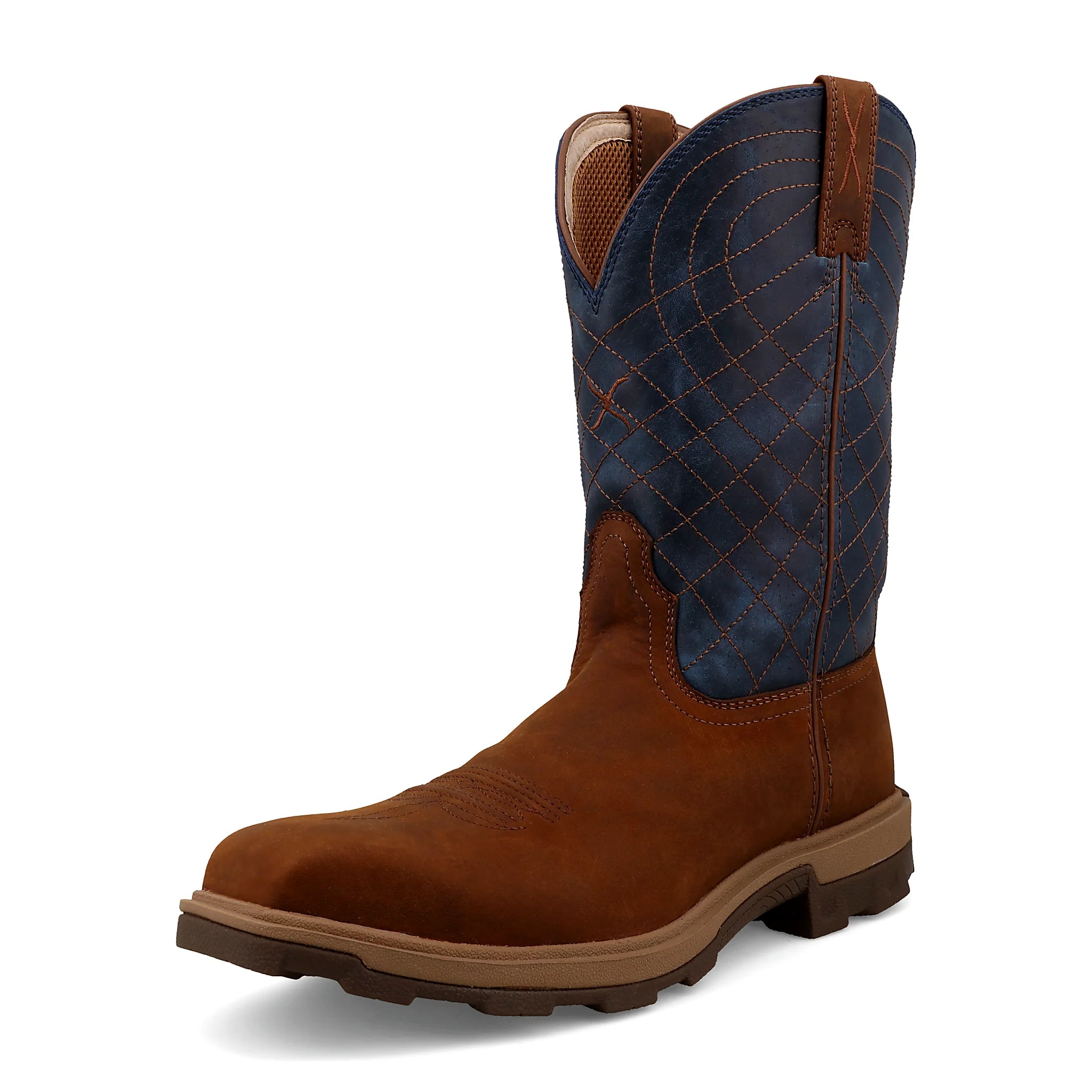 - 11" ULTRALITE X WORK BOOT - MOCHA & DENIM (NANO COMPOSITE TOE)