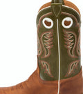 Broad square toe western boot with a full welt