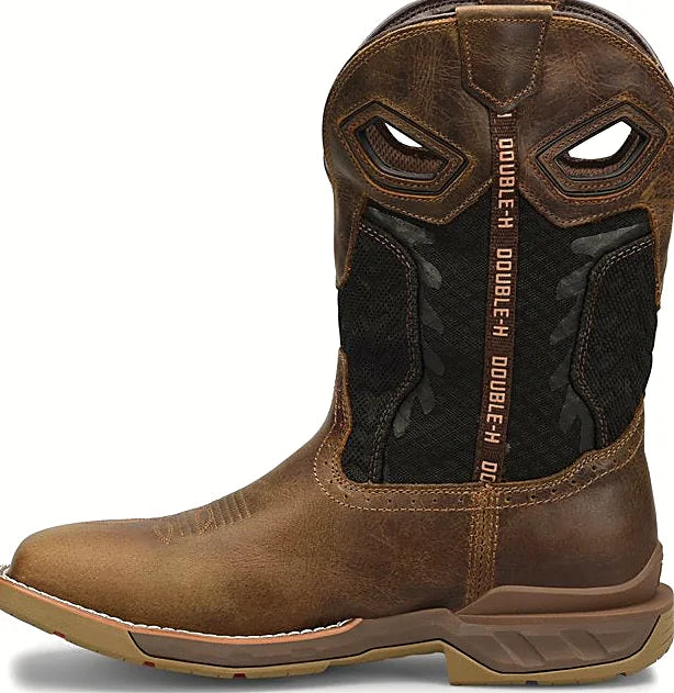 Waterproof wide square toe work boot