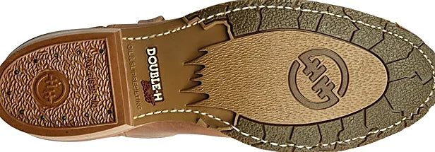 Leather lined round toe boot with a cushioned insole