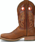 Wide square steel toe work boot made in the USA