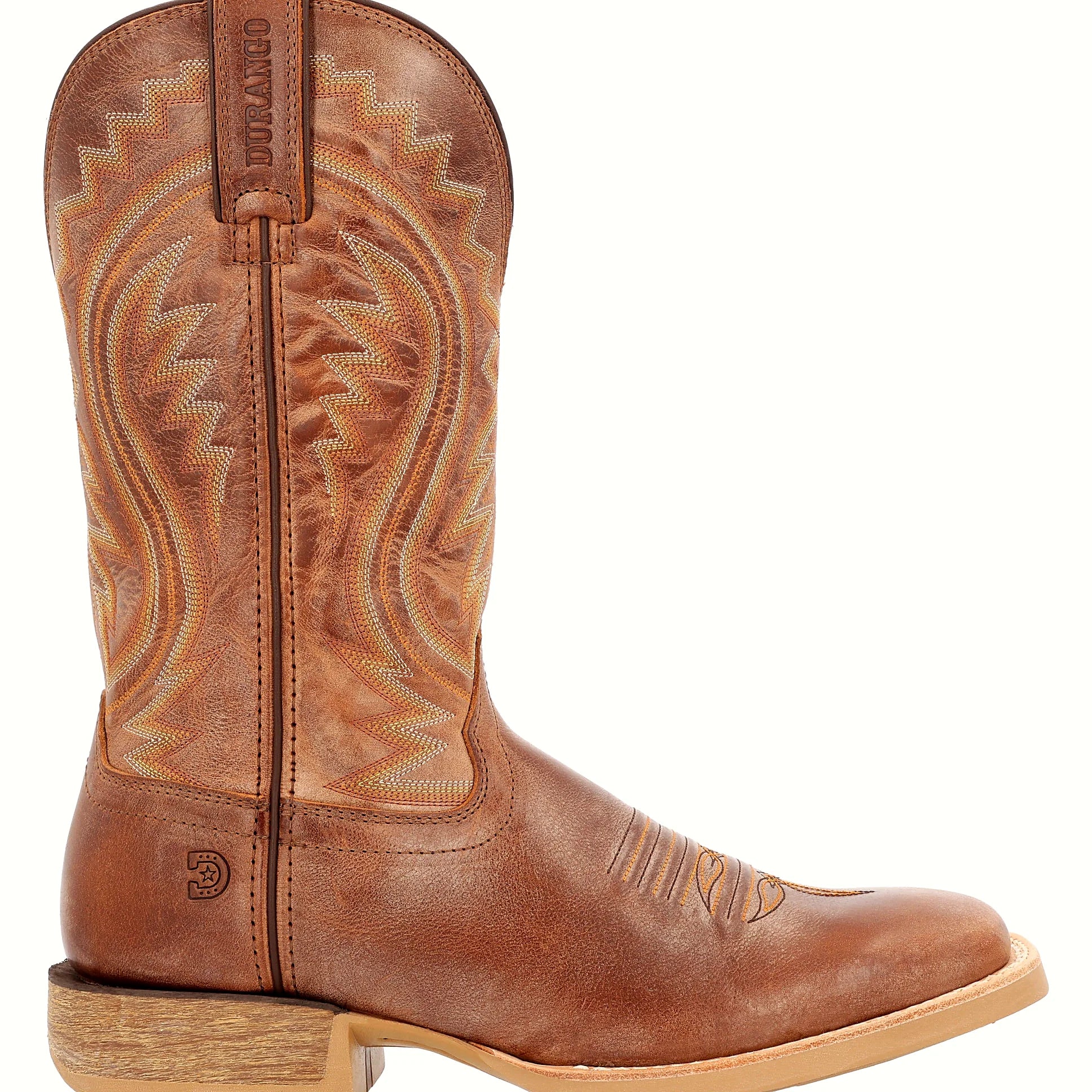 Western boot with a genuine leather welt and cotton stitch