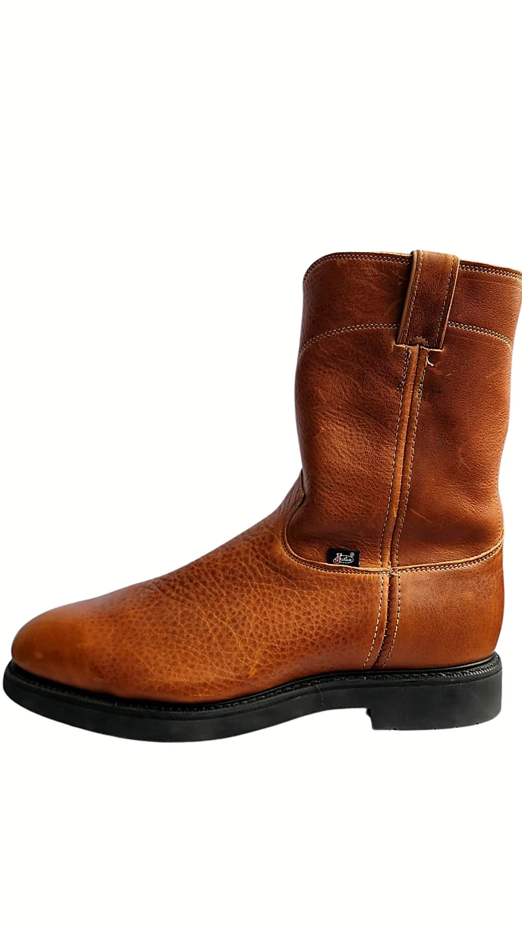 Steel toe wellington work boot
