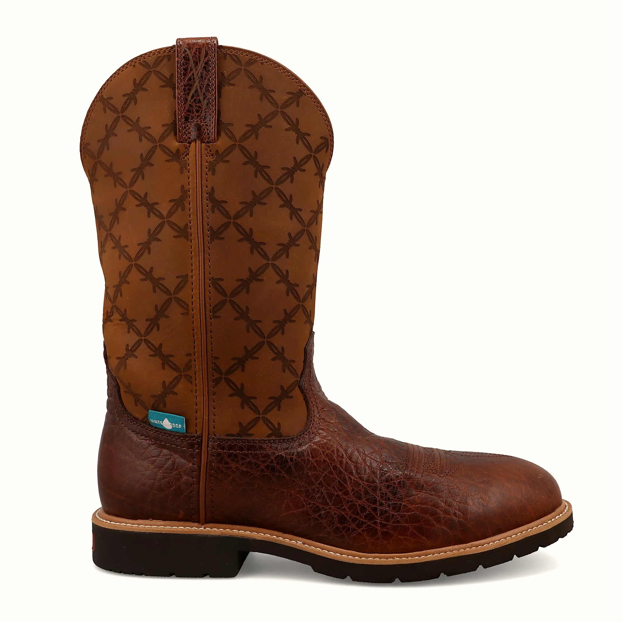 - 12" WESTERN WORK BOOT - BROWN & SQUASH (NANO TOE)