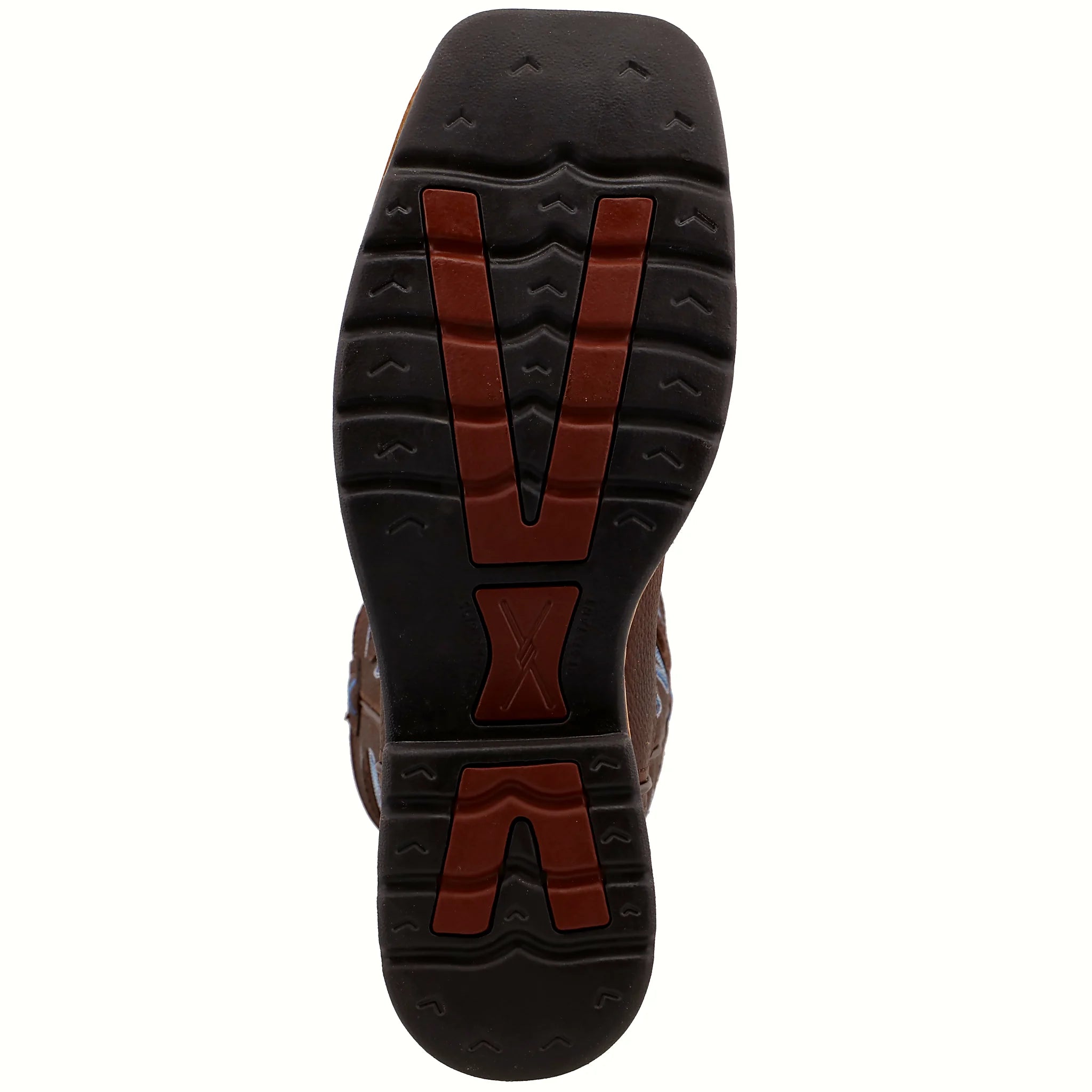 - 12" WESTERN WORK BOOT - BROWN PEBBLE (STEEL TOE)