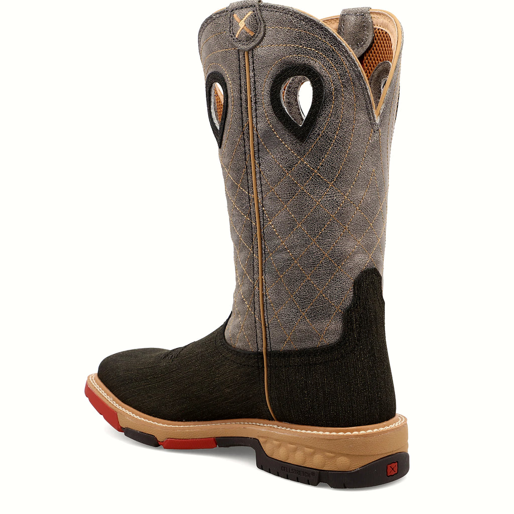 Work boot with a duraTWX water resistant leather vamp