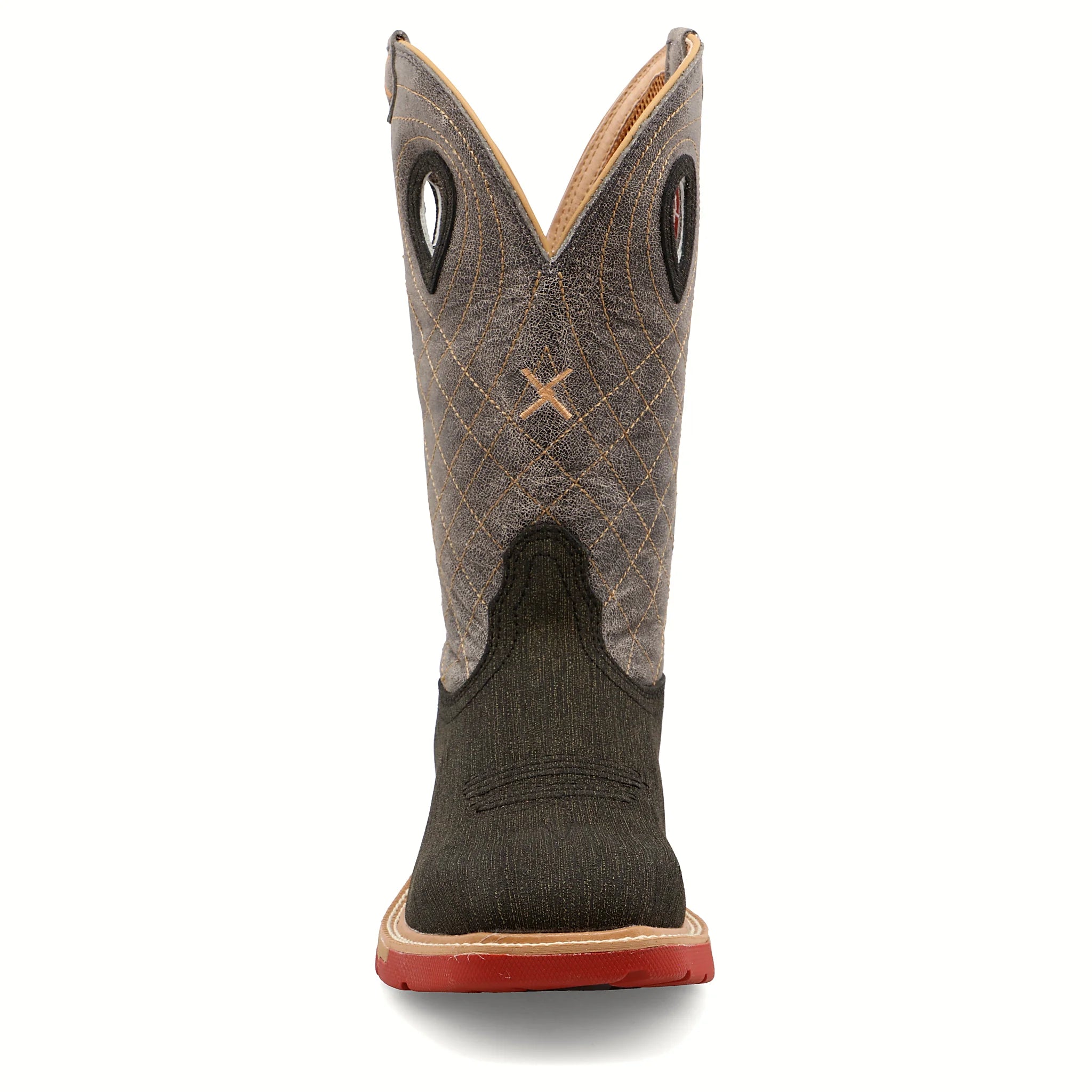 - 12" WESTERN WORK BOOT - CHARCOAL & GRAY (ALLOY TOE)