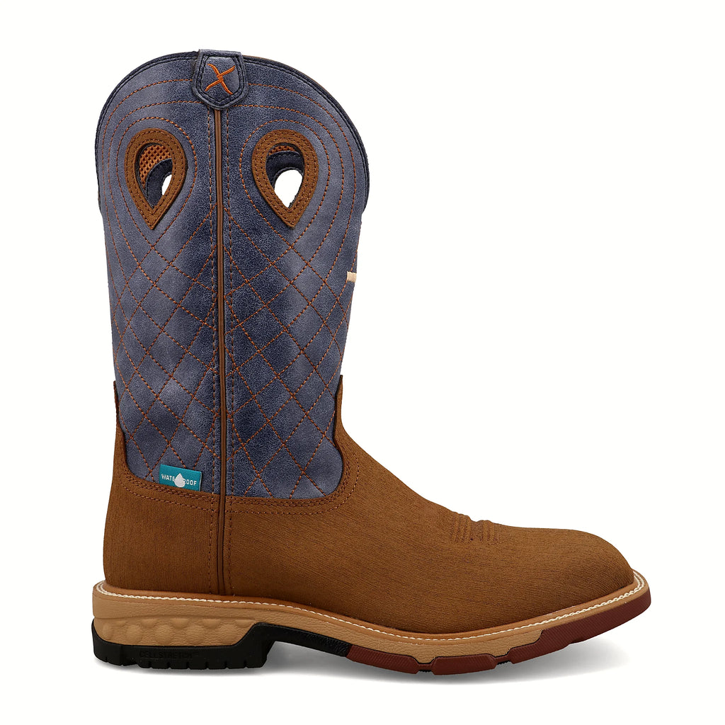 - 12" WESTERN WORK BOOT - CLAY & PEACOCK (COMPOSITE TOE)