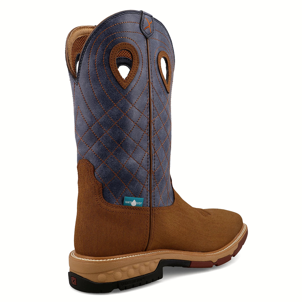 - 12" WESTERN WORK BOOT - CLAY & PEACOCK (COMPOSITE TOE)