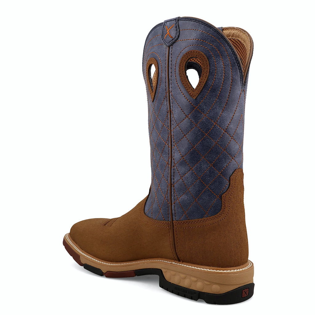 - 12" WESTERN WORK BOOT - CLAY & PEACOCK (COMPOSITE TOE)