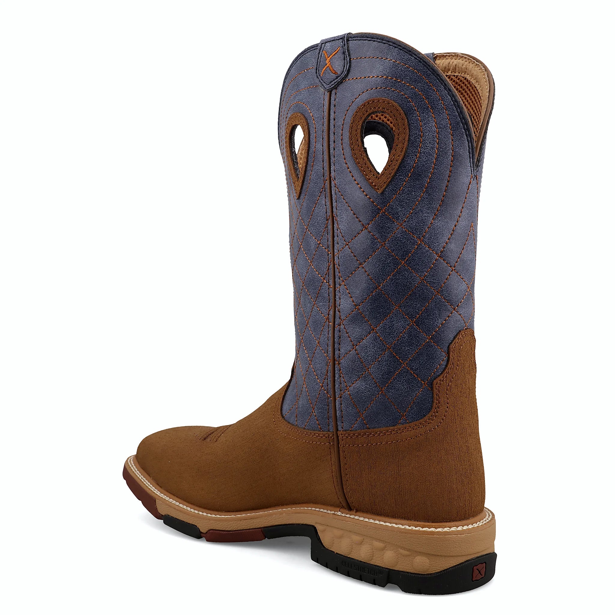 - 12" WESTERN WORK BOOT - CLAY & PEACOCK (COMPOSITE TOE)
