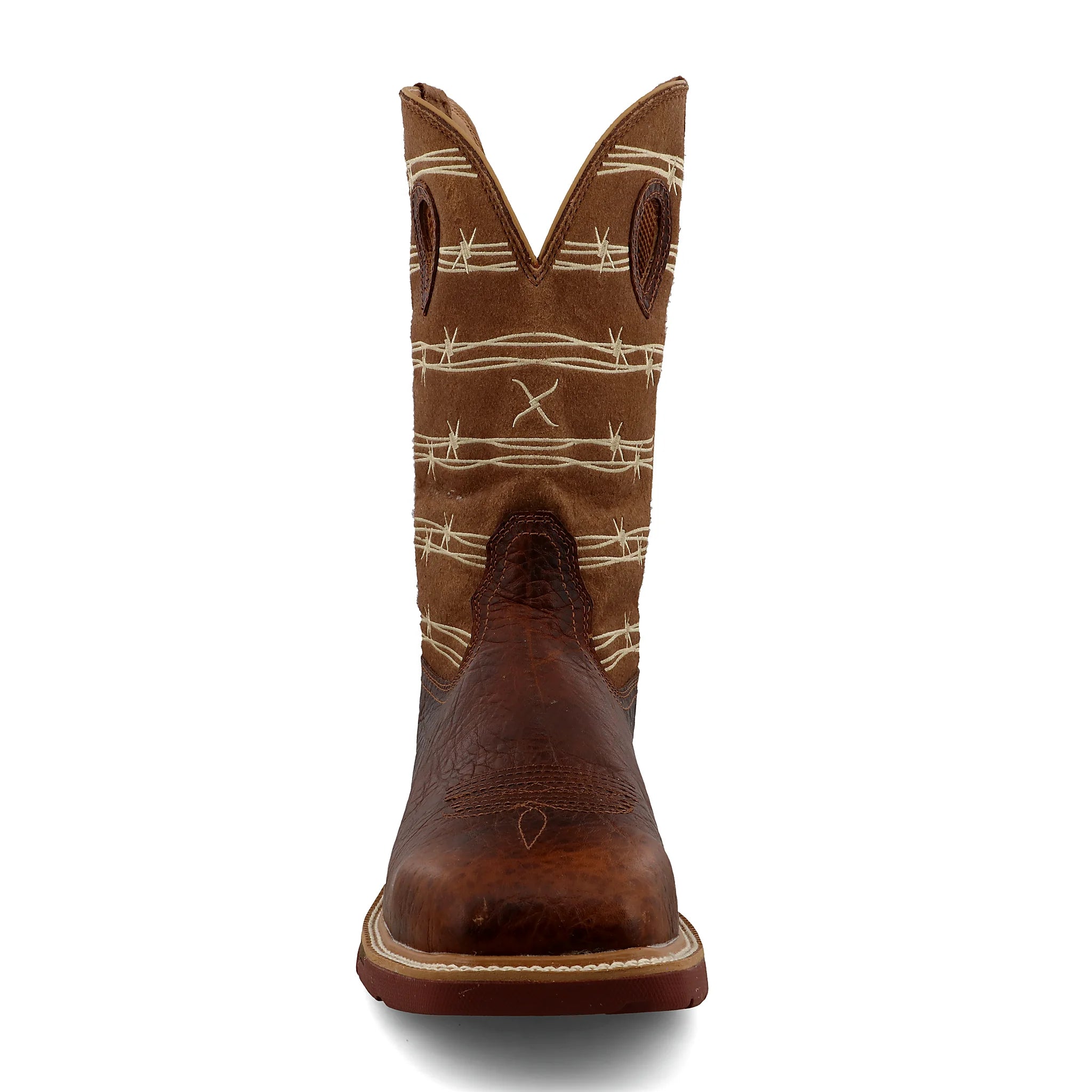 Twelve inch work boot with an air-mesh lined shaft