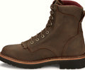 Golden brown eight inch lace-up work boot