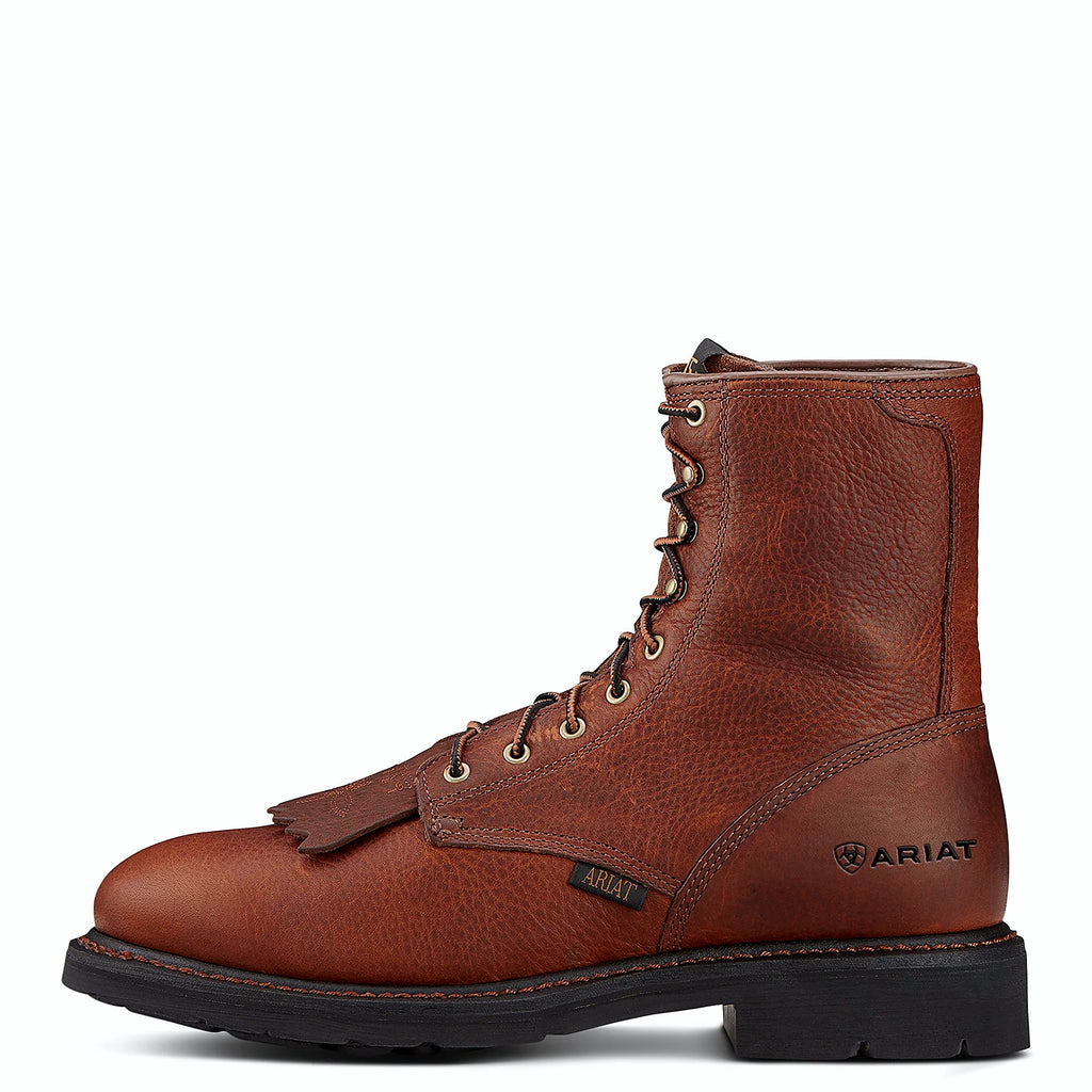 Waterproof round toe work boot