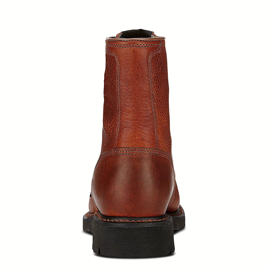 Goodyear welted work boot with a removable kiltie