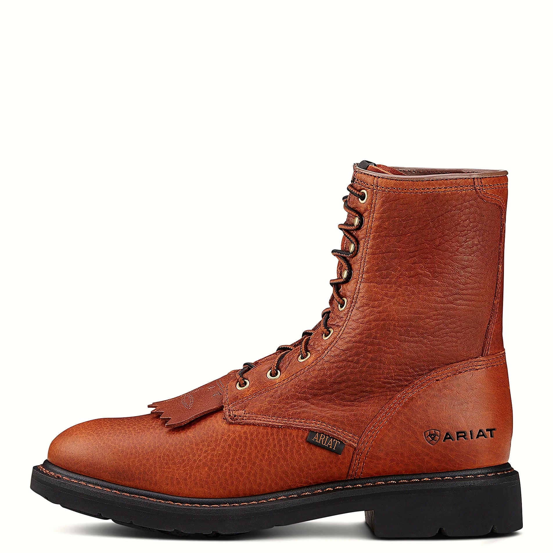 Heat resistant round toe work boot