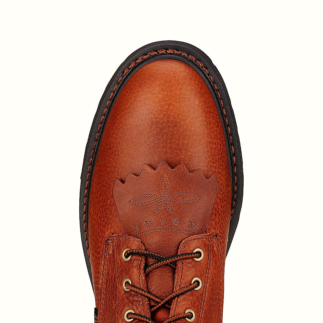 Work boot with a removable kiltie and cushioning insole