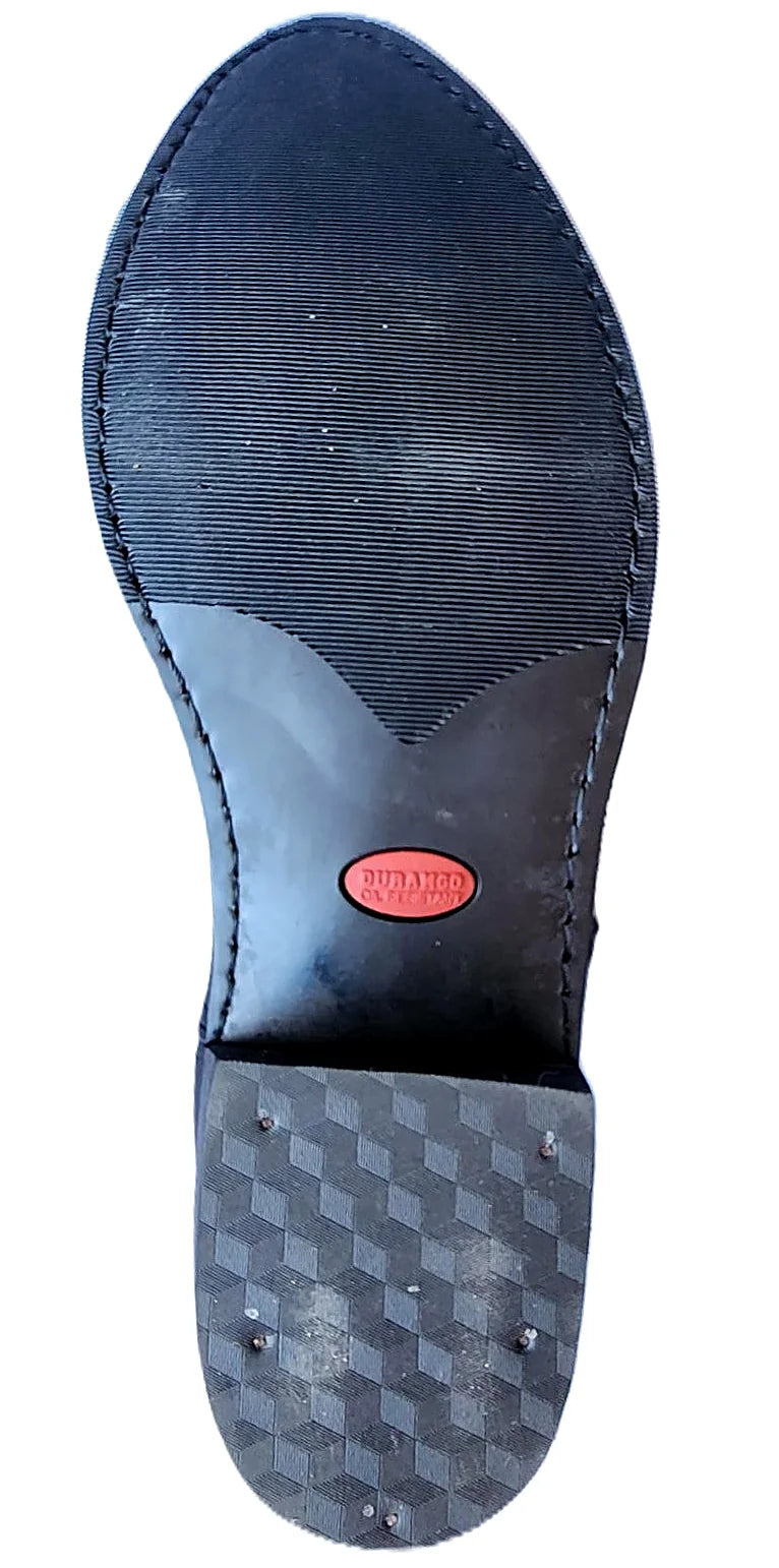 Classic black western boot with a plain shaft
