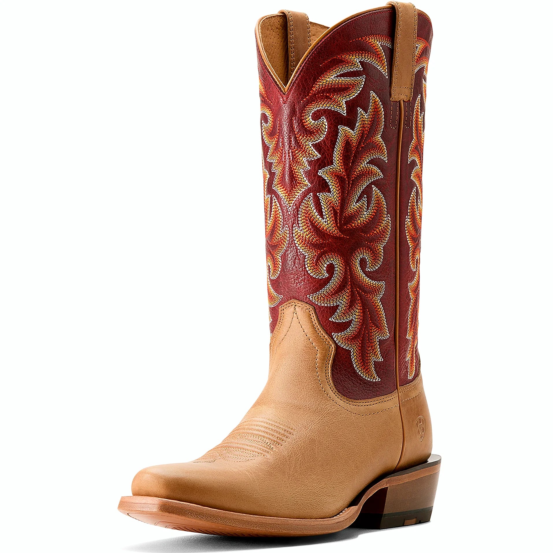 Cowboy boot with an eight-row stitch pattern