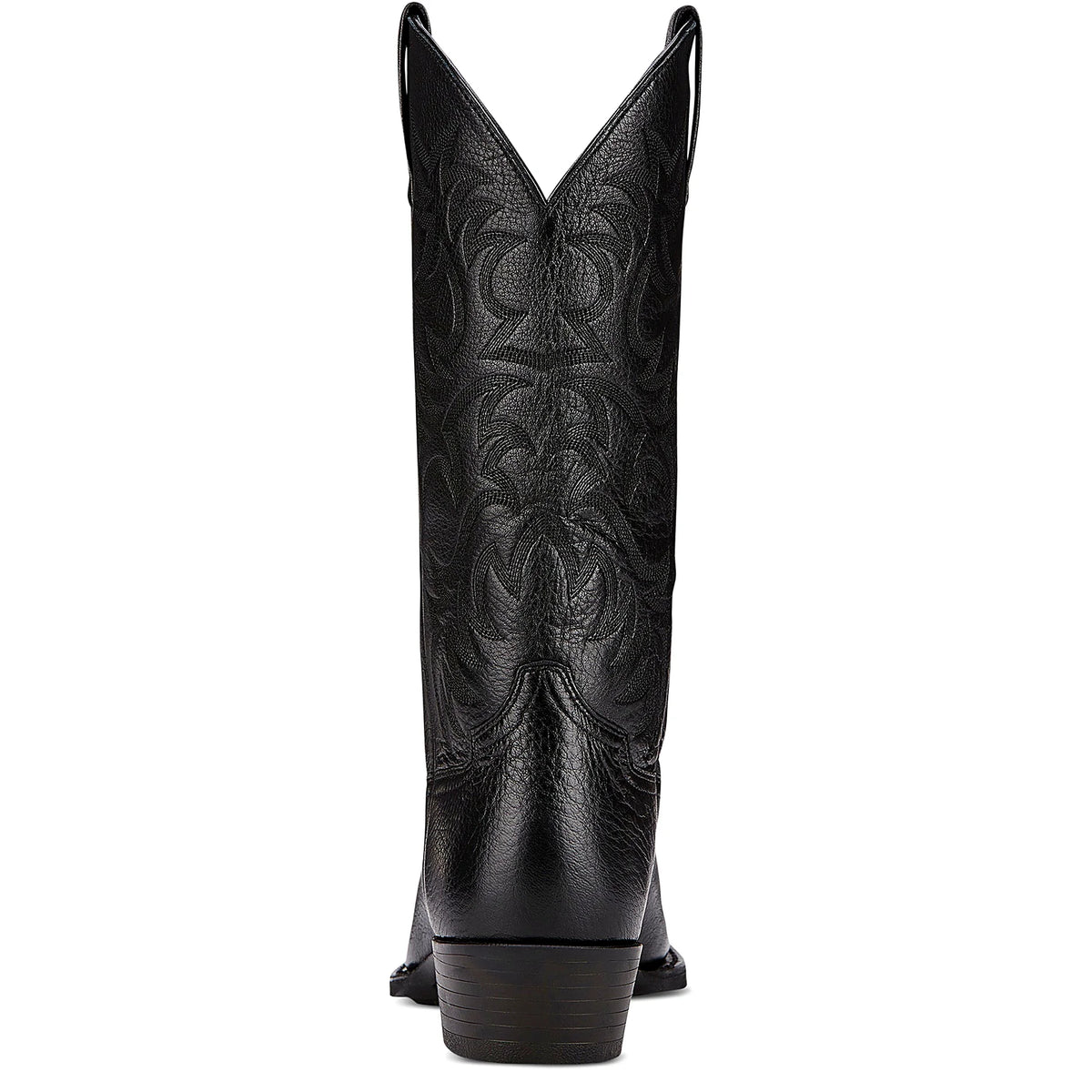 Rounded toe pull-on cowboy boot