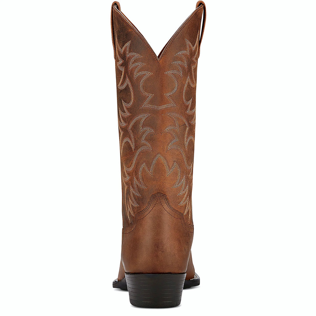Traditional cowboy boot with an angled cowboy heel