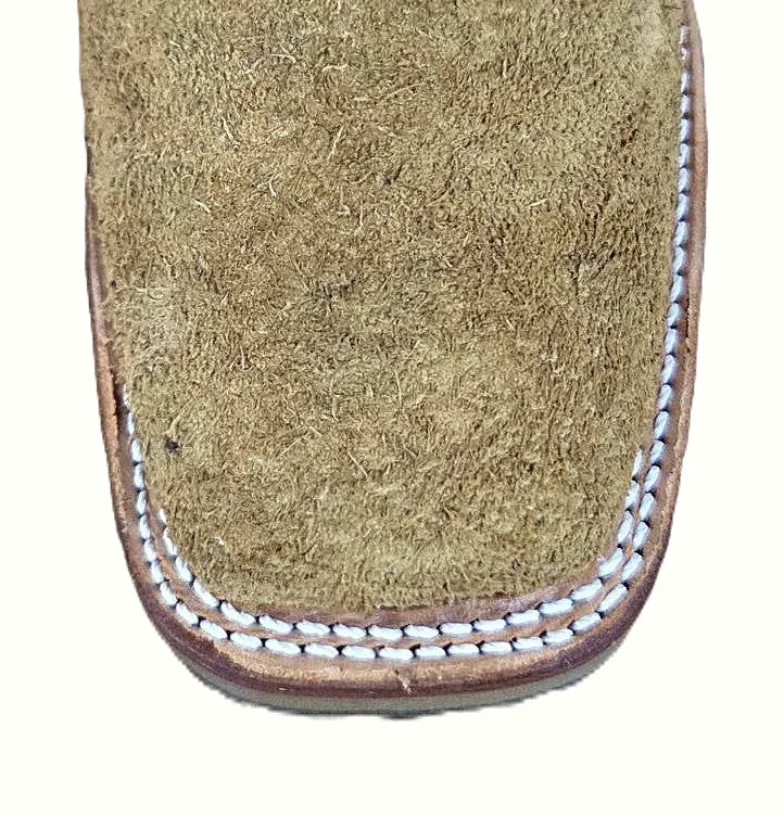 Men's western boot with a broad square front