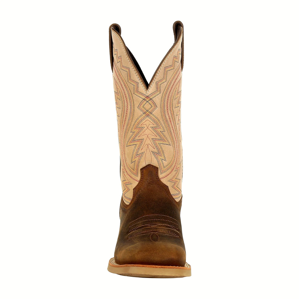 Western boot with a genuine leather welt and cotton stitch