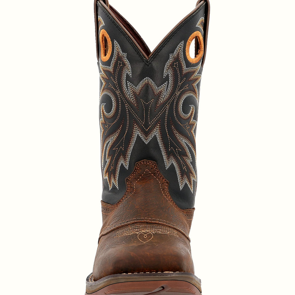 Full-grain leather boot with a soft mesh lining