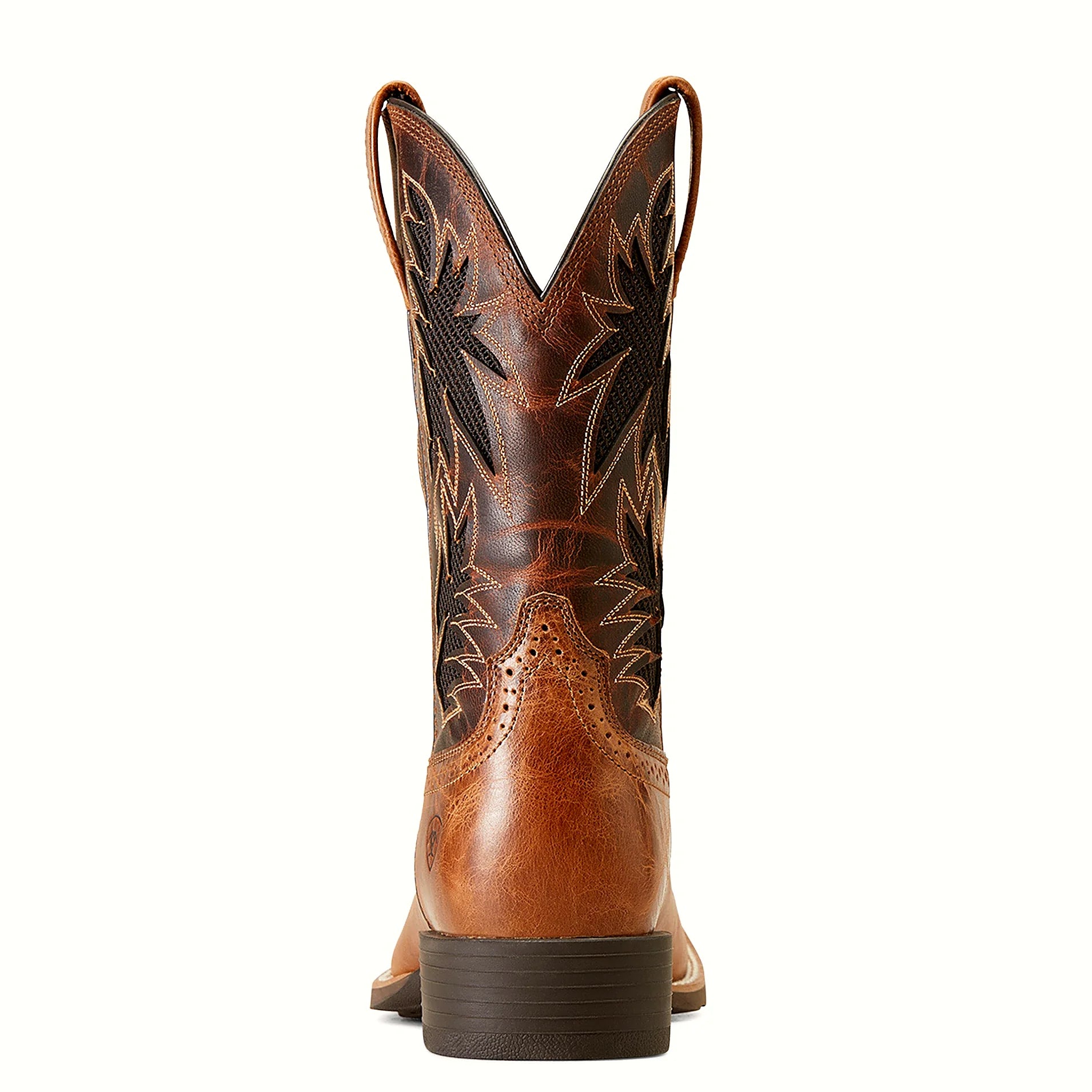 Square toe boot with a premium full-grain leather foot