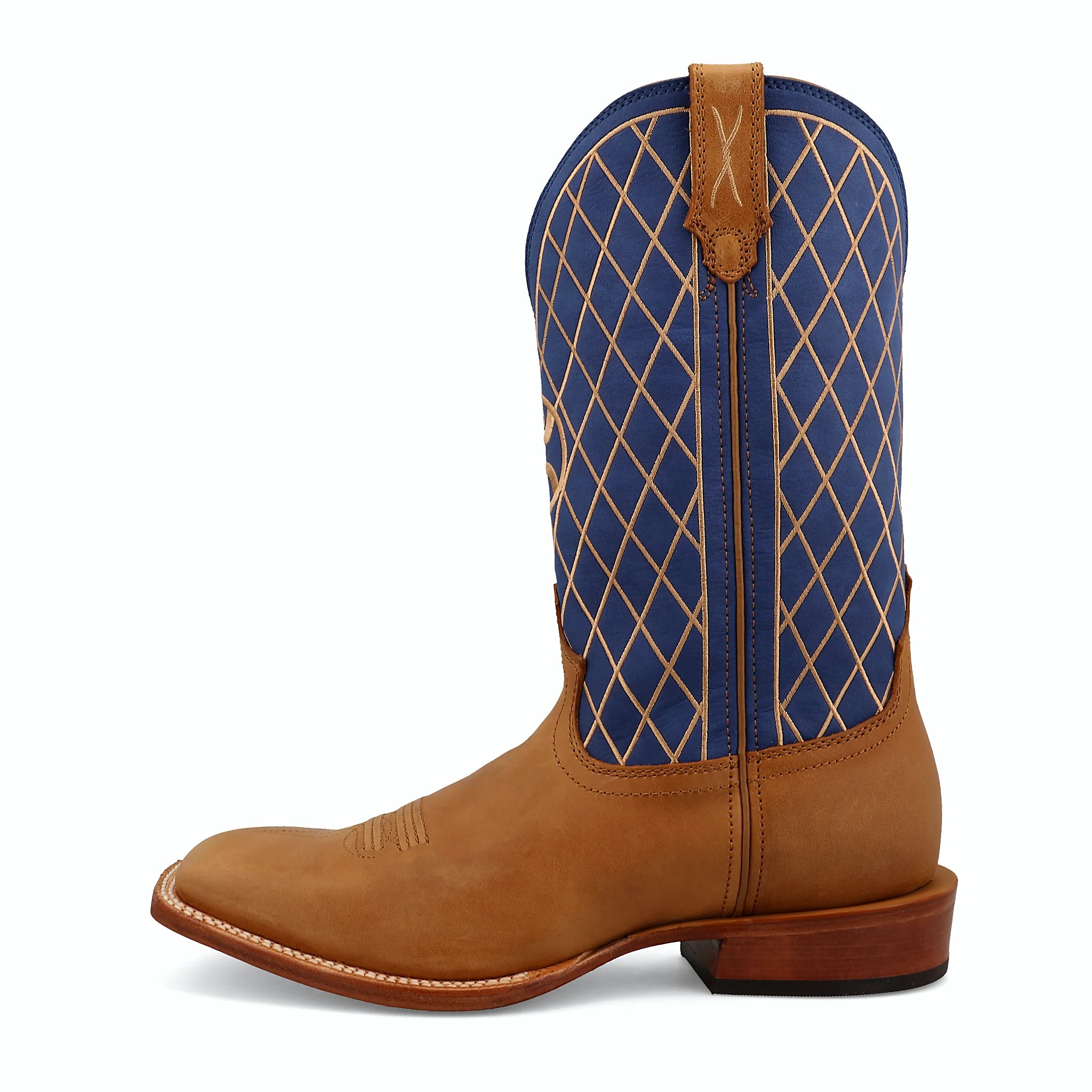 Inca gold and twilight blue western boot