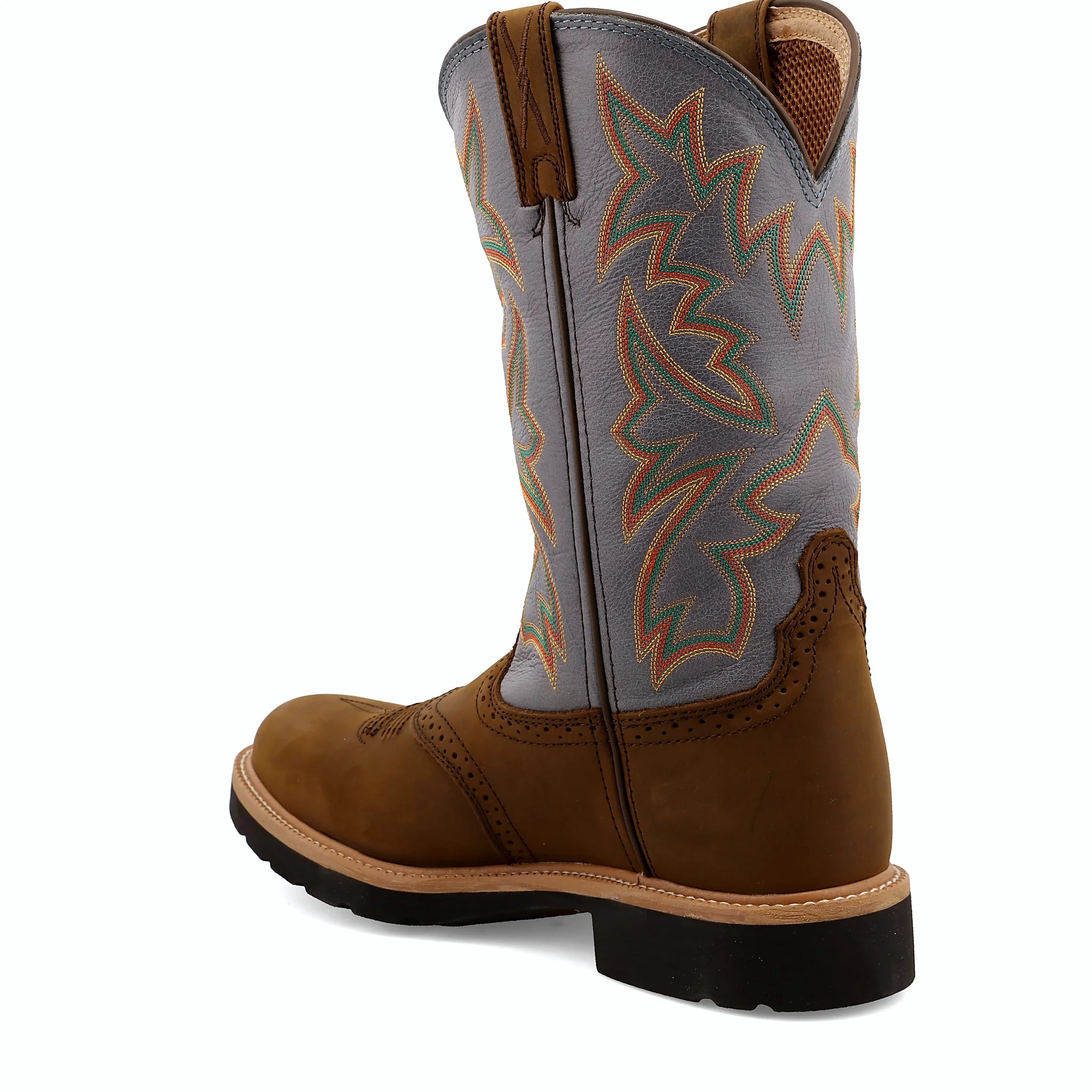 Twelve inch work boot with a U toe